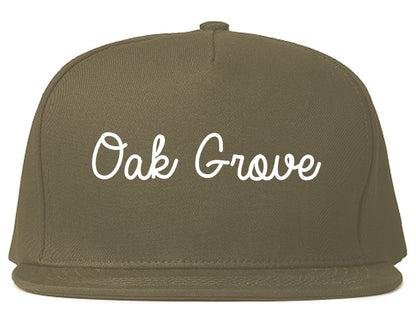 Oak Grove Missouri MO Script Mens Snapback Hat Grey