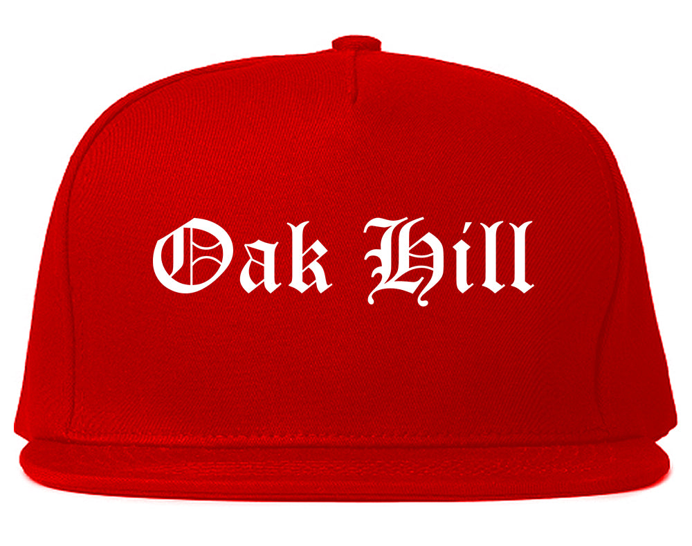 Oak Hill Tennessee TN Old English Mens Snapback Hat Red