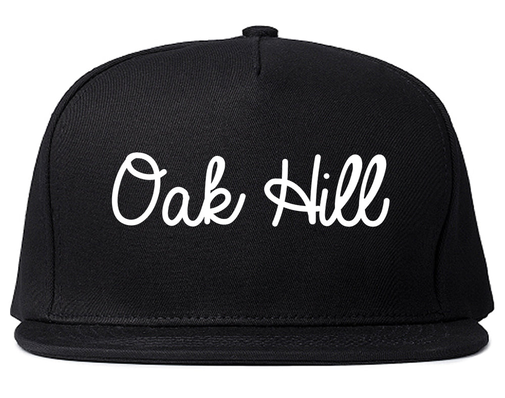 Oak Hill Tennessee TN Script Mens Snapback Hat Black