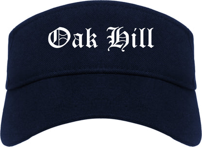 Oak Hill Tennessee TN Old English Mens Visor Cap Hat Navy Blue