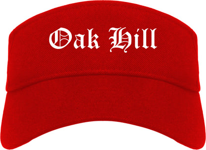Oak Hill Tennessee TN Old English Mens Visor Cap Hat Red