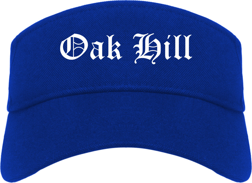 Oak Hill Tennessee TN Old English Mens Visor Cap Hat Royal Blue