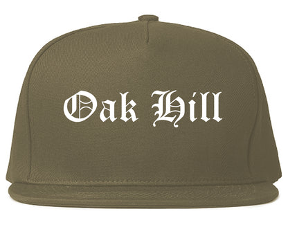 Oak Hill West Virginia WV Old English Mens Snapback Hat Grey