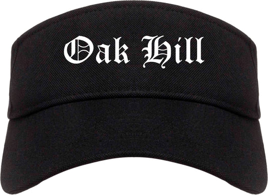 Oak Hill West Virginia WV Old English Mens Visor Cap Hat Black