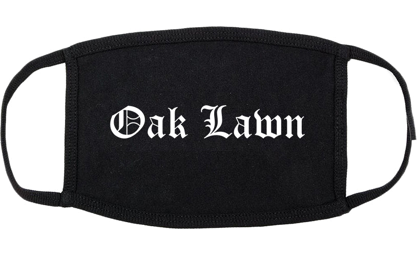 Oak Lawn Illinois IL Old English Cotton Face Mask Black