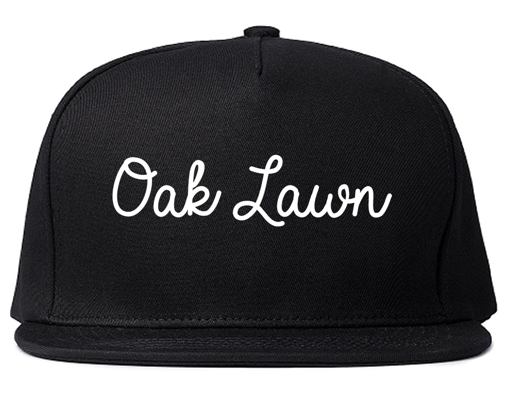 Oak Lawn Illinois IL Script Mens Snapback Hat Black