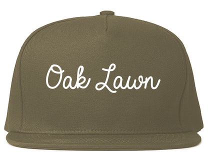 Oak Lawn Illinois IL Script Mens Snapback Hat Grey