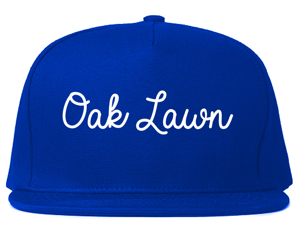 Oak Lawn Illinois IL Script Mens Snapback Hat Royal Blue