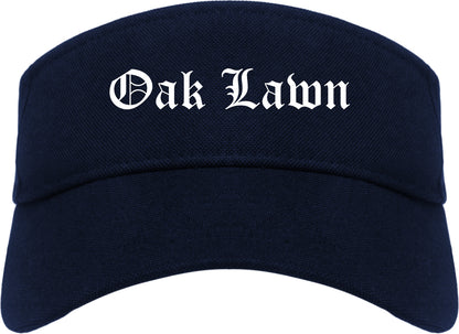 Oak Lawn Illinois IL Old English Mens Visor Cap Hat Navy Blue