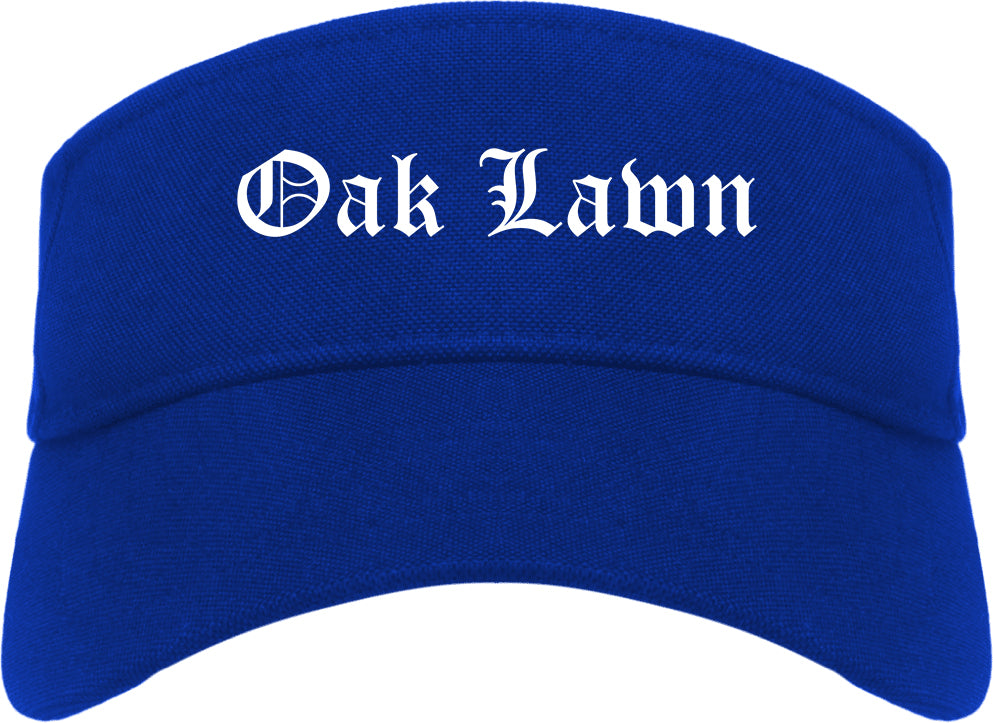 Oak Lawn Illinois IL Old English Mens Visor Cap Hat Royal Blue