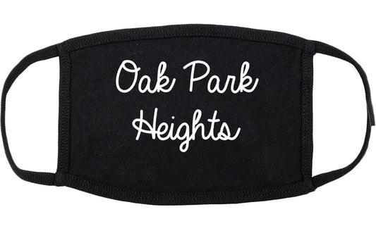 Oak Park Heights Minnesota MN Script Cotton Face Mask Black