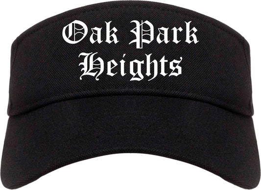 Oak Park Heights Minnesota MN Old English Mens Visor Cap Hat Black