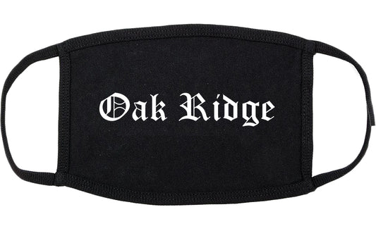 Oak Ridge North Carolina NC Old English Cotton Face Mask Black