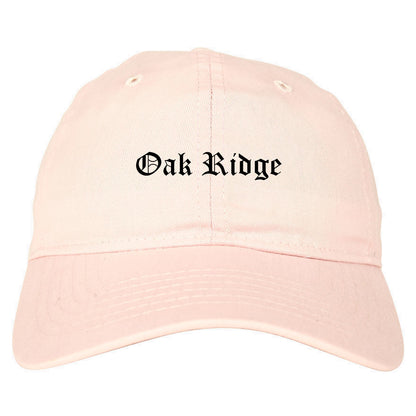 Oak Ridge North Carolina NC Old English Mens Dad Hat Baseball Cap Pink