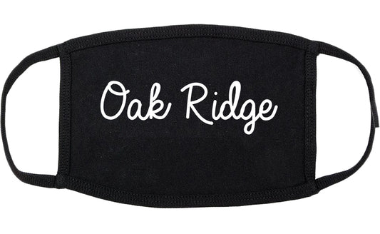 Oak Ridge North Carolina NC Script Cotton Face Mask Black