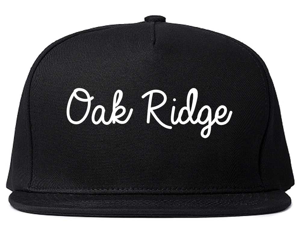 Oak Ridge North Carolina NC Script Mens Snapback Hat Black