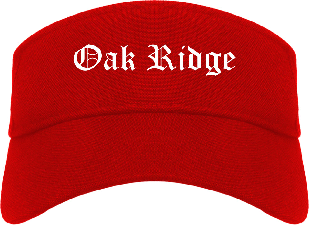 Oak Ridge Tennessee TN Old English Mens Visor Cap Hat Red