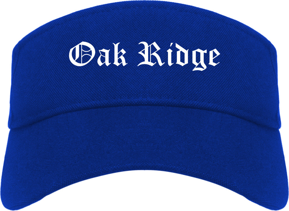 Oak Ridge Tennessee TN Old English Mens Visor Cap Hat Royal Blue