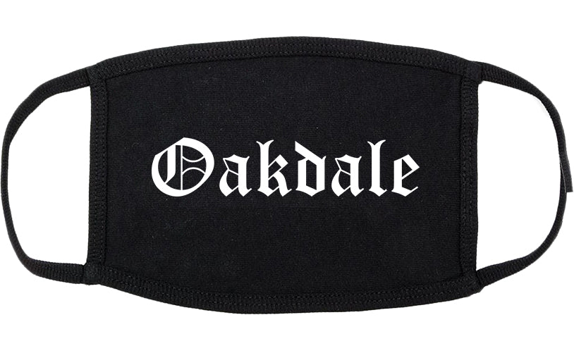 Oakdale California CA Old English Cotton Face Mask Black