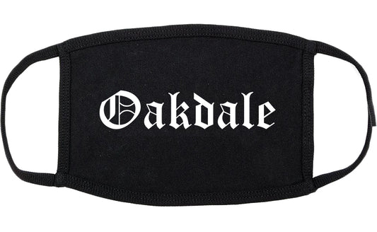 Oakdale Minnesota MN Old English Cotton Face Mask Black