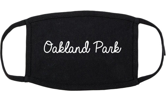 Oakland Park Florida FL Script Cotton Face Mask Black