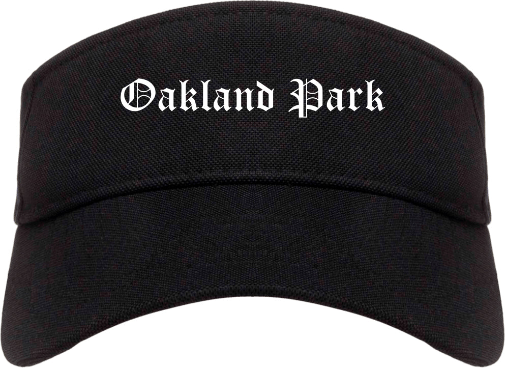 Oakland Park Florida FL Old English Mens Visor Cap Hat Black