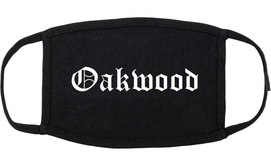 Oakwood Georgia GA Old English Cotton Face Mask Black