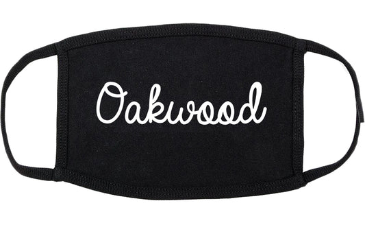 Oakwood Georgia GA Script Cotton Face Mask Black