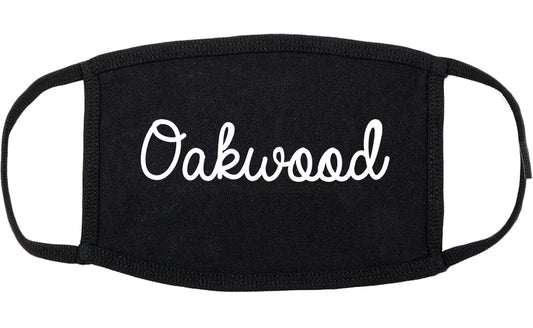 Oakwood Ohio OH Script Cotton Face Mask Black