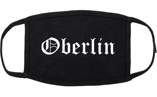Oberlin Ohio OH Old English Cotton Face Mask Black