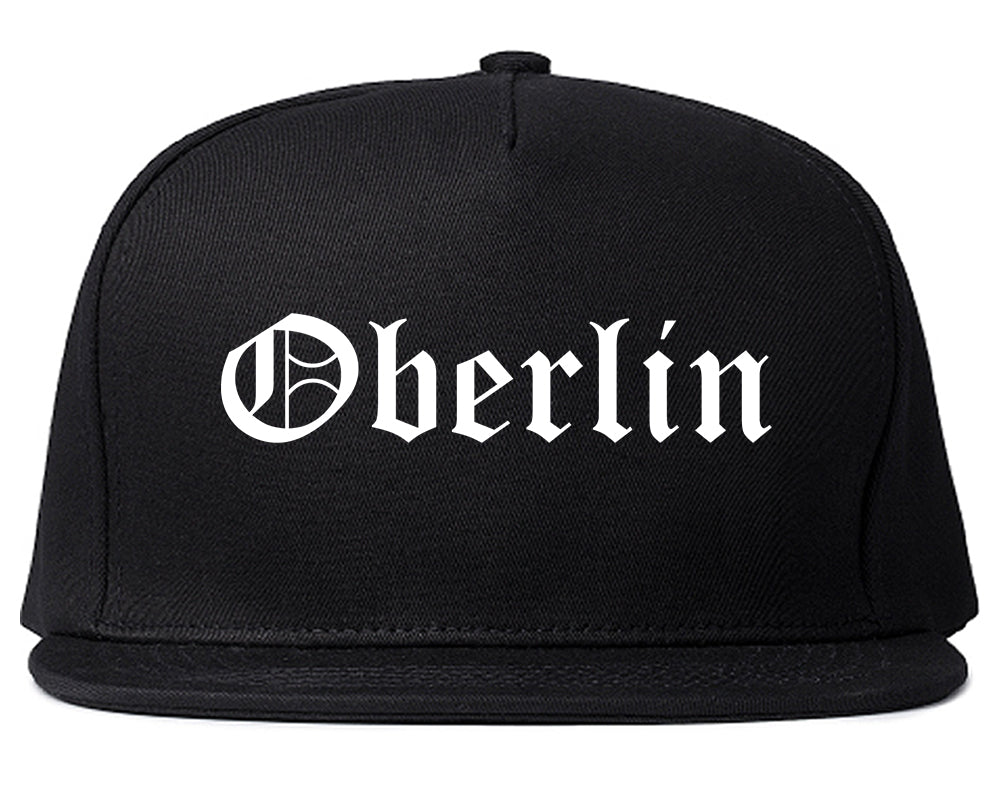 Oberlin Ohio OH Old English Mens Snapback Hat Black