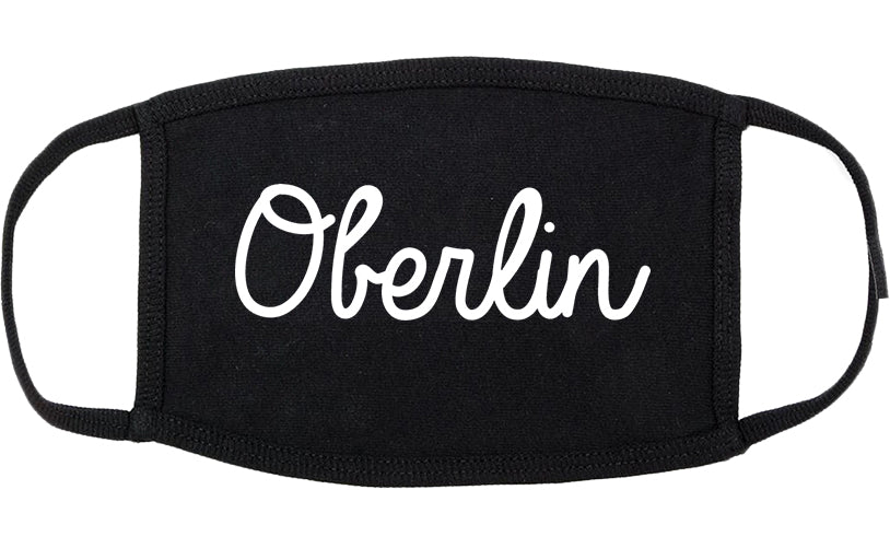 Oberlin Ohio OH Script Cotton Face Mask Black