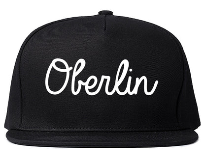 Oberlin Ohio OH Script Mens Snapback Hat Black