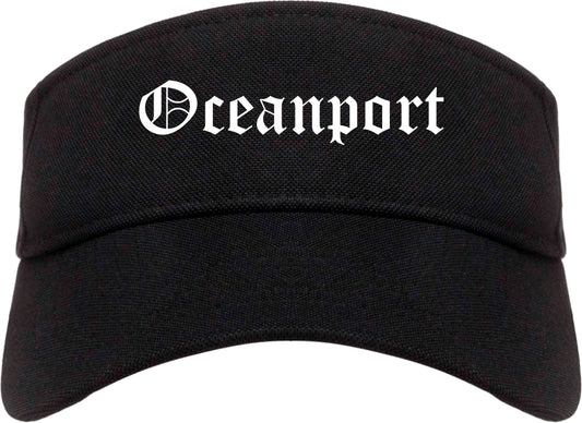 Oceanport New Jersey NJ Old English Mens Visor Cap Hat Black