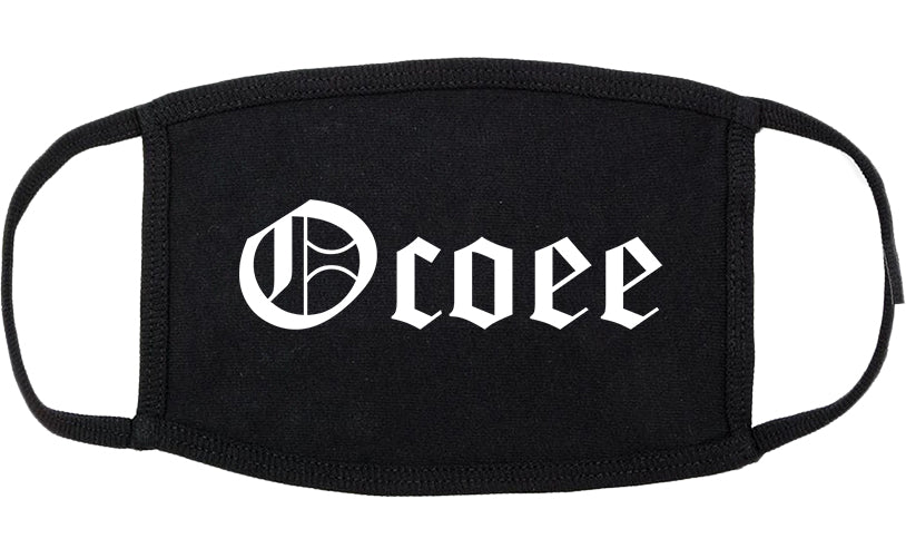 Ocoee Florida FL Old English Cotton Face Mask Black