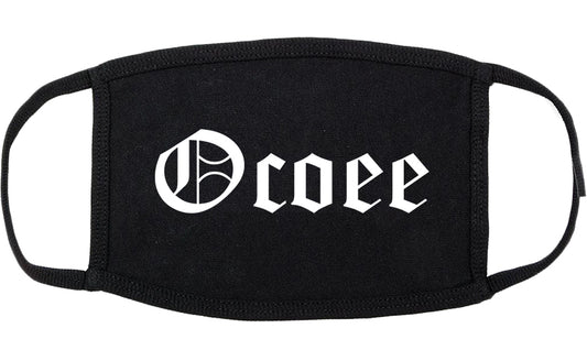 Ocoee Florida FL Old English Cotton Face Mask Black