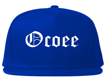 Ocoee Florida FL Old English Mens Snapback Hat Royal Blue