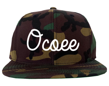 Ocoee Florida FL Script Mens Snapback Hat Army Camo