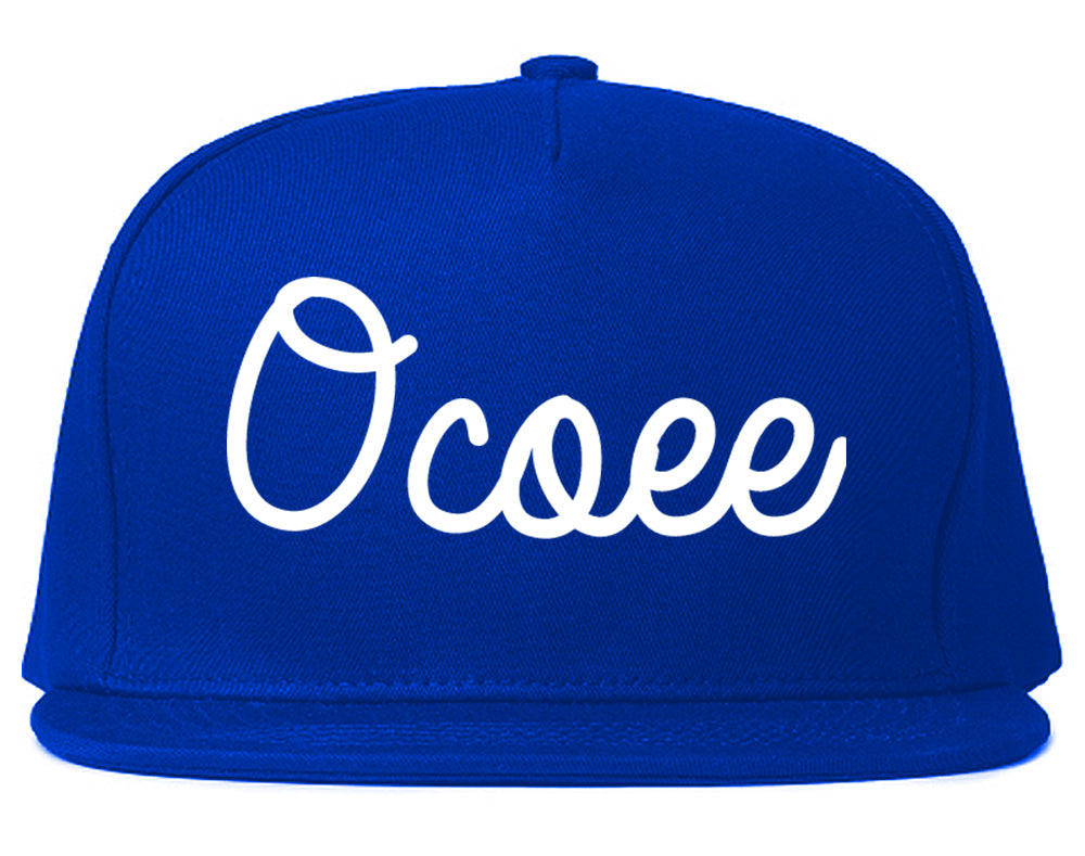 Ocoee Florida FL Script Mens Snapback Hat Royal Blue