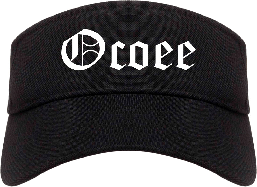 Ocoee Florida FL Old English Mens Visor Cap Hat Black