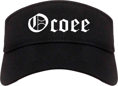 Ocoee Florida FL Old English Mens Visor Cap Hat Black