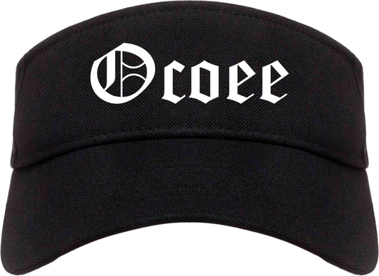 Ocoee Florida FL Old English Mens Visor Cap Hat Black