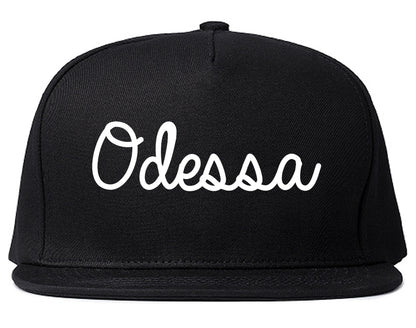 Odessa Missouri MO Script Mens Snapback Hat Black