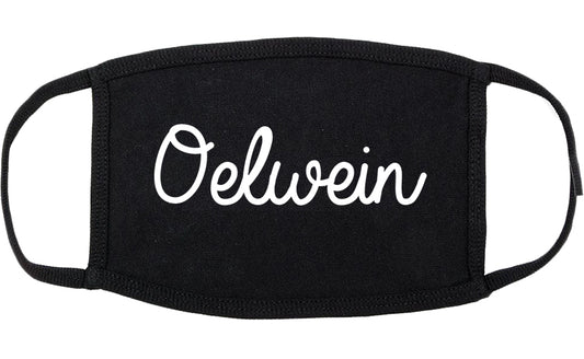 Oelwein Iowa IA Script Cotton Face Mask Black