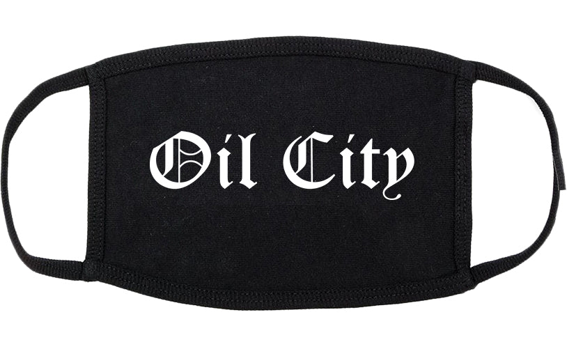 Oil City Pennsylvania PA Old English Cotton Face Mask Black