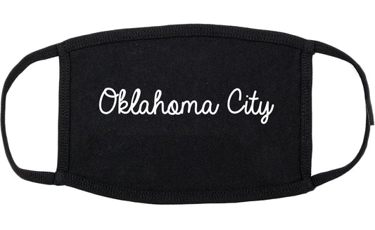 Oklahoma City Oklahoma OK Script Cotton Face Mask Black