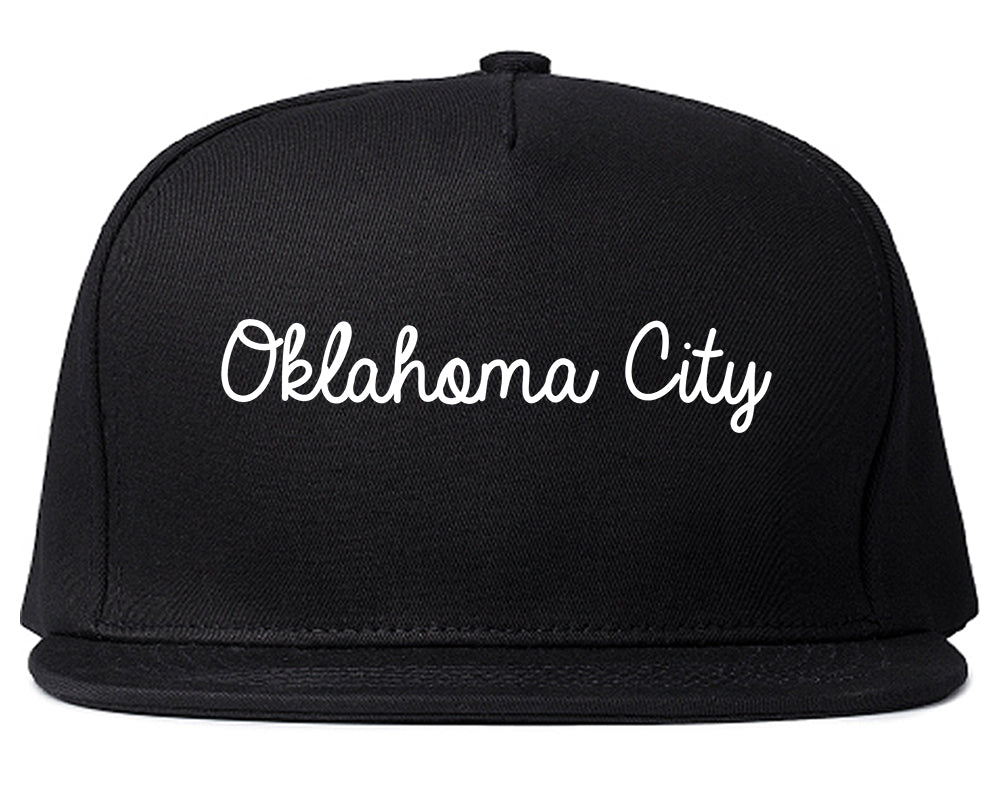 Oklahoma City Oklahoma OK Script Mens Snapback Hat Black