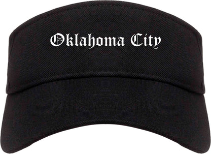 Oklahoma City Oklahoma OK Old English Mens Visor Cap Hat Black