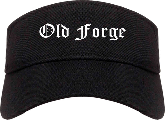 Old Forge Pennsylvania PA Old English Mens Visor Cap Hat Black