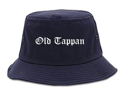Old Tappan New Jersey NJ Old English Mens Bucket Hat Navy Blue